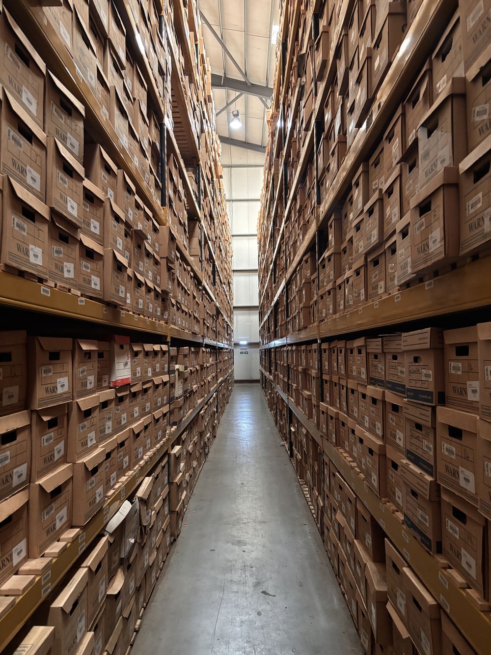 Archive storage at a Stor-a-File facility