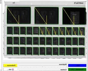 Quality-check screen with each captured microfiche frame ticked as checked